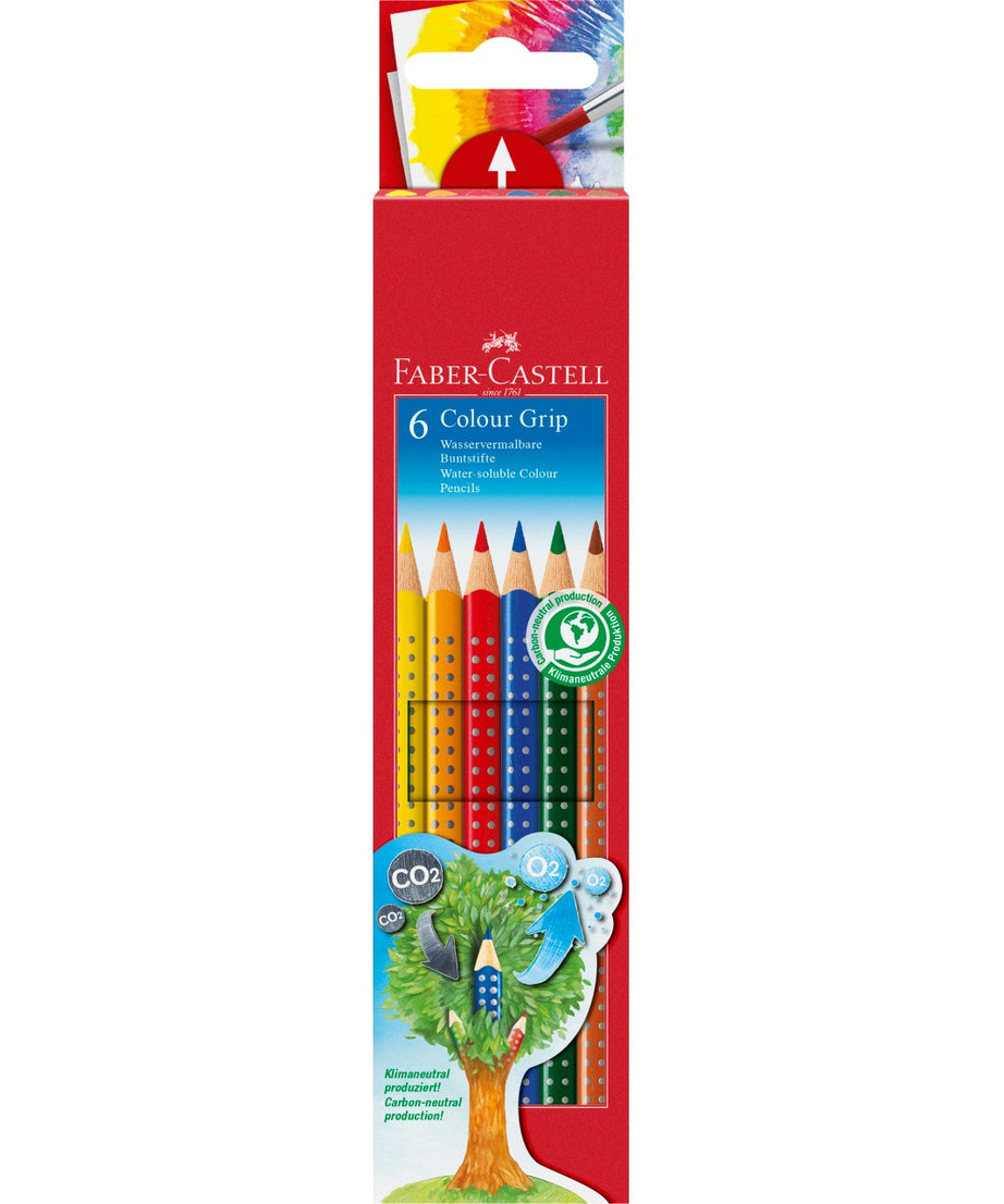 Creioane colorate set 6 culori grip 2001 Faber-Castell