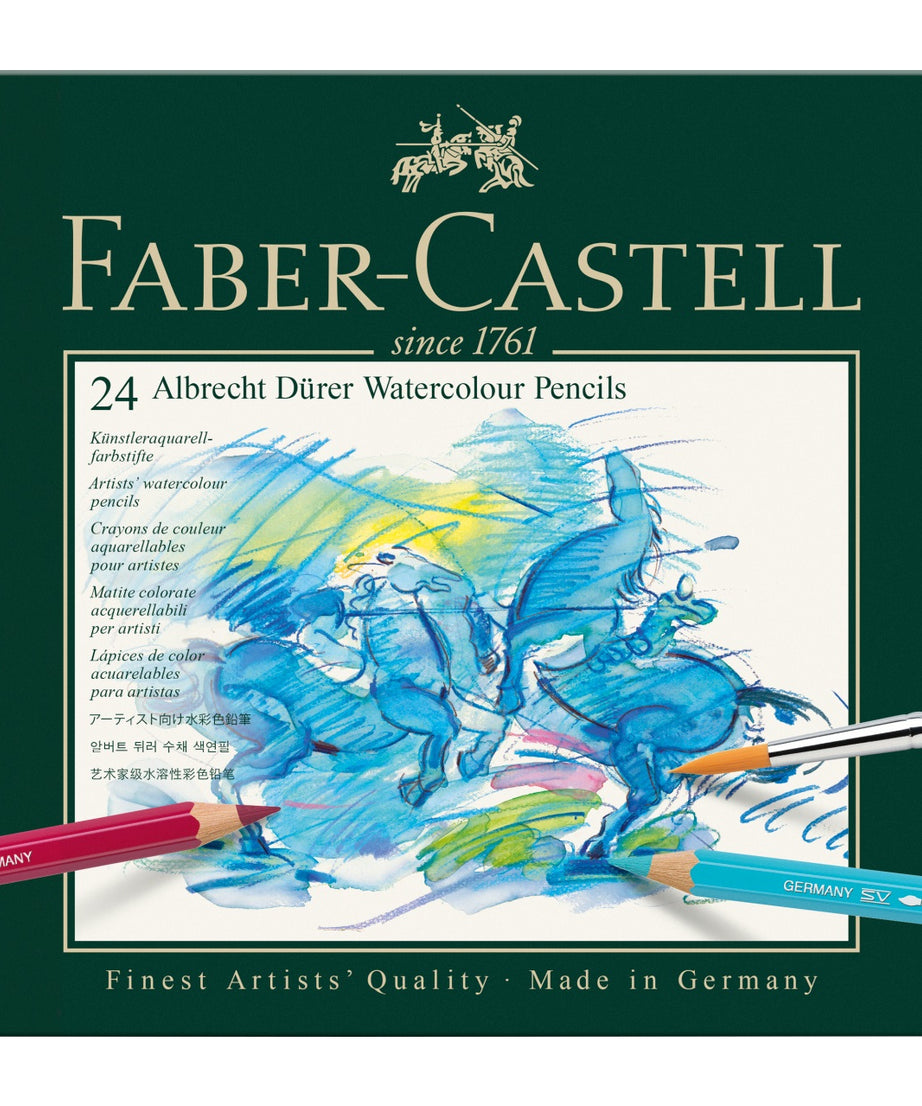 Acuarella - culori acrilice, accesorii papetarie, pensule, carioci si markere etc Set creioane colorate A. Durrer - 12 - Creioane colorate acuarelabile set 24 culori A. Dürer Faber-Castell din categoria , excelent pentru proiecte artistice si craft, produs original disponibil din stoc