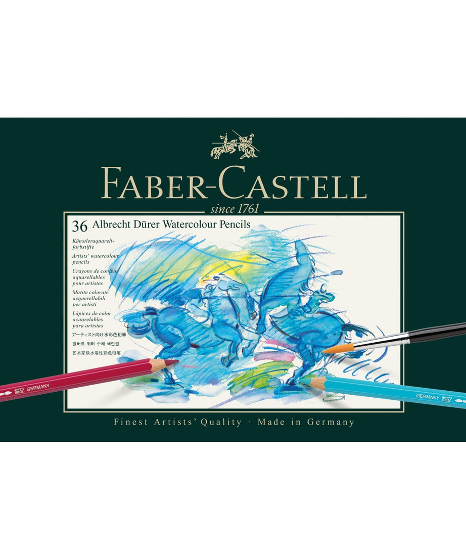 Acuarella - culori acrilice, accesorii papetarie, pensule, carioci si markere etc Set creioane colorate A. Durrer - 12 - Creioane colorate acuarelabile set 36 culori A. Dürer Faber-Castell din categoria , util pentru elevi, studenti si profesori, alegere inspirata pentru papetarie moderna