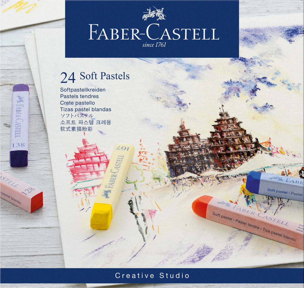 Set pastel uscat Faber-Castell 24