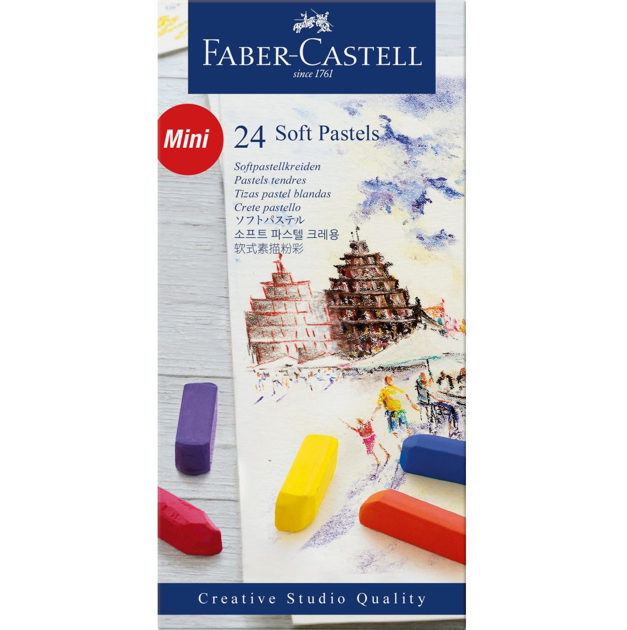 Pastel uscat mini set 24 culori Faber-Castell