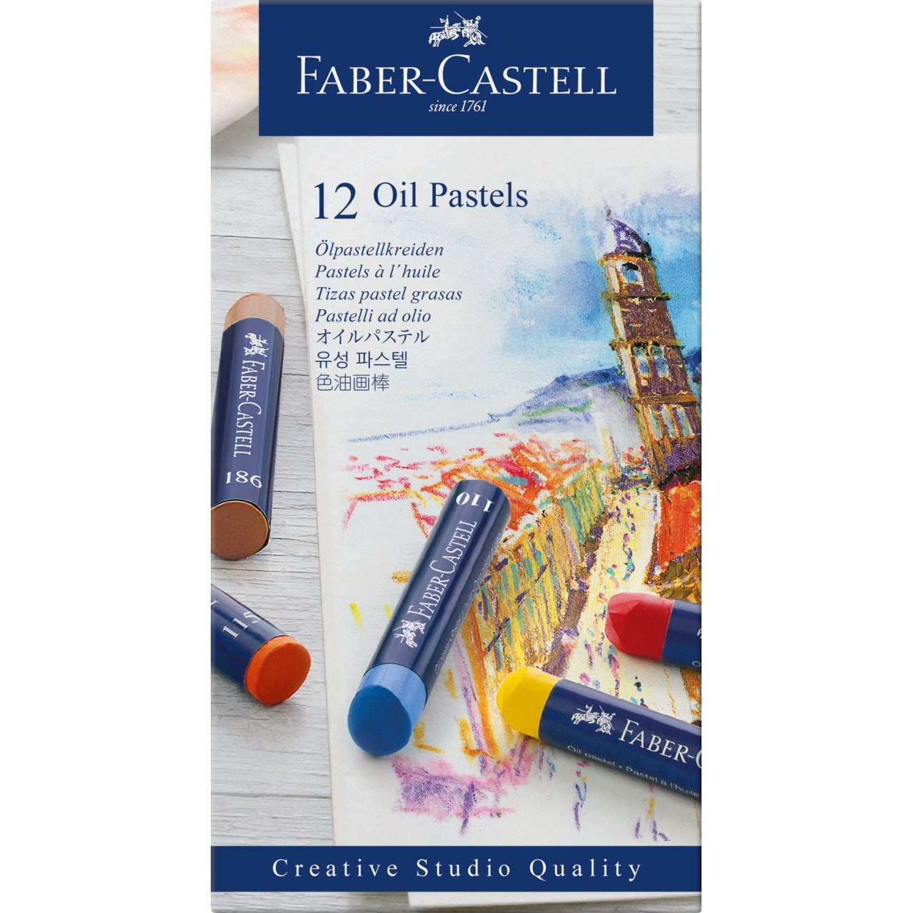 Pastel gras set 12 culori Faber-castell