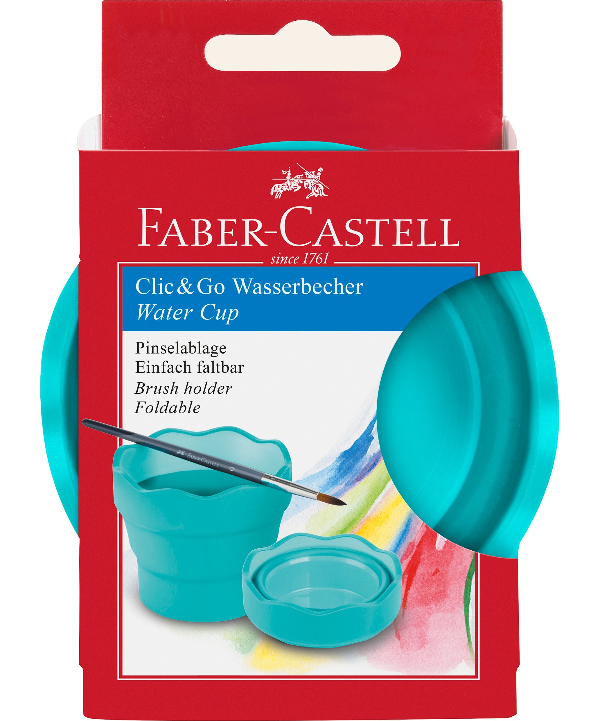 Cutie apa Click & Go Turcoaz Faber-Castell