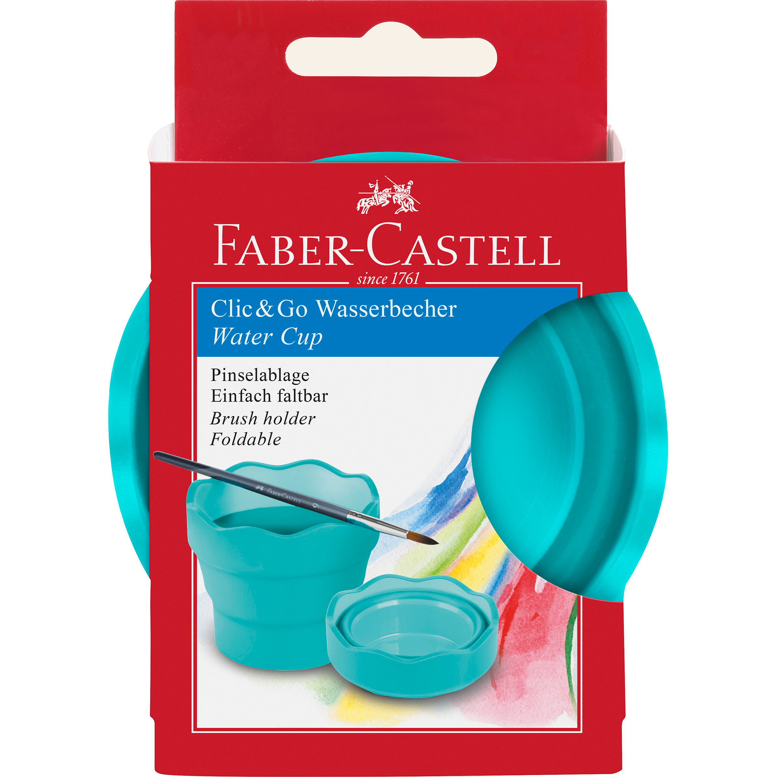 Cutie apa Click & Go Turcoaz Faber-Castell