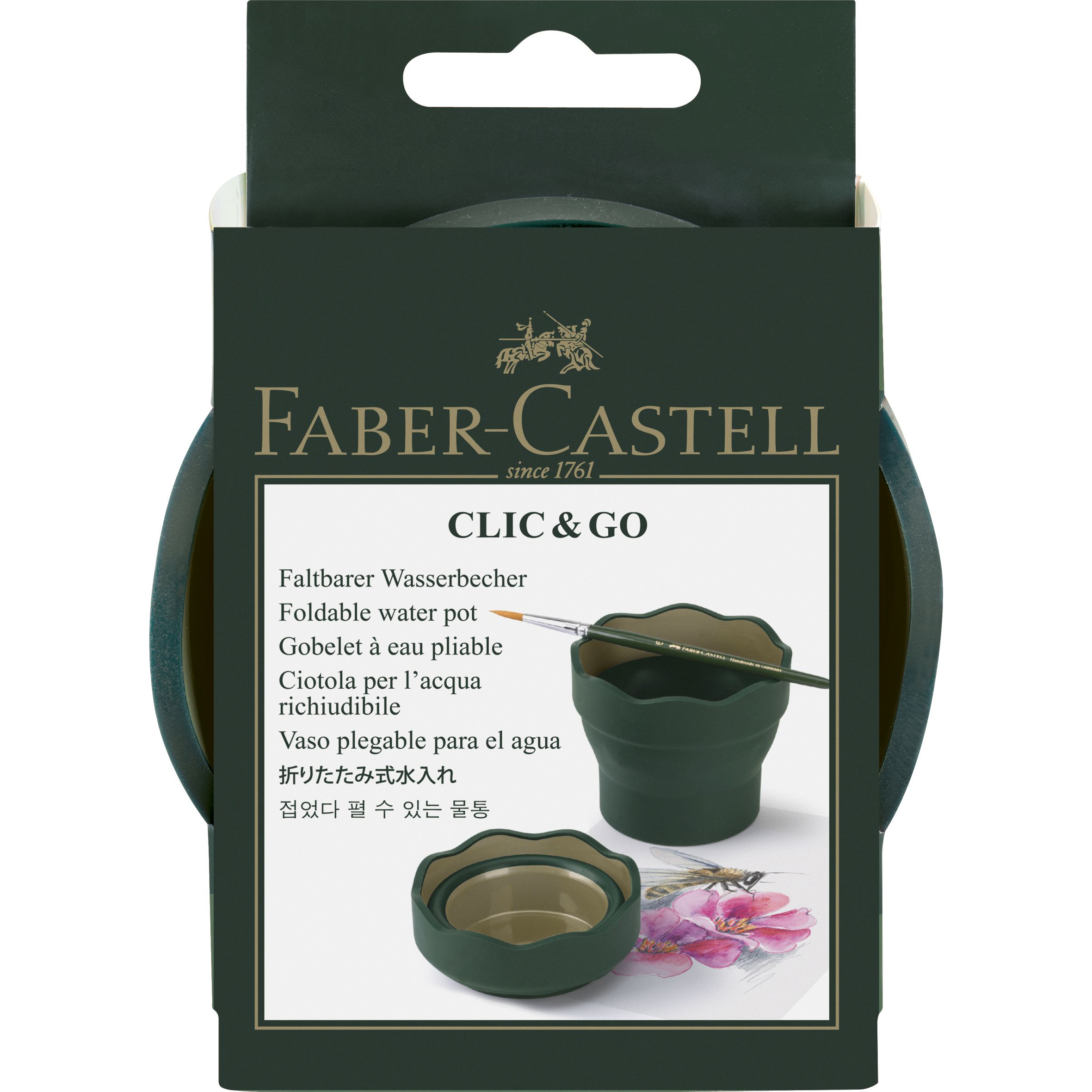 Cutie apa Click & Go Verde Faber-Castell