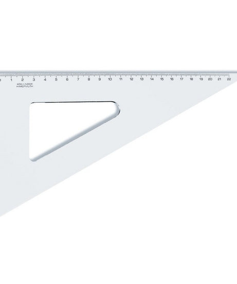 Echer 60° Koh-I-Noor – echer din plastic transparent, ideal pentru desen tehnic, geometrie și școală. Instrument de măsură precis, rezistent și ușor de utilizat. Echer Koh-I-Noor pentru arhitectură, matematică și proiecte de artă tehnică. Echer 60 grade profesional pentru birou, elevi și studenți.