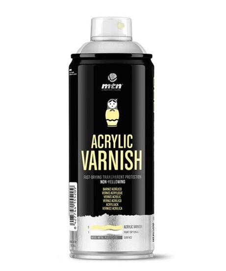 Vernis acrilic spray MTN - satinat -  din categoria , excelent pentru proiecte artistice si craft, calitate premium pentru rezultate excelente