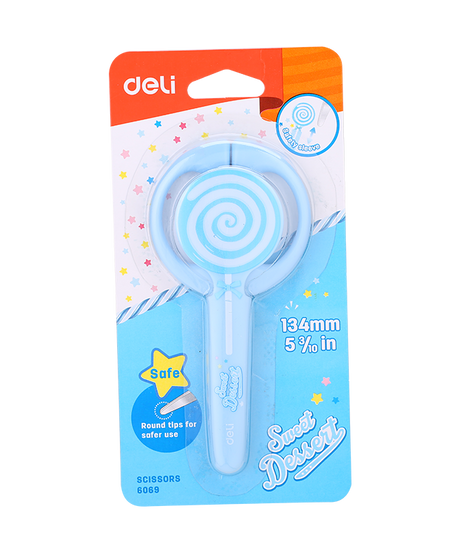 Foarfeca scolara cu protectie Lollypop Deli
