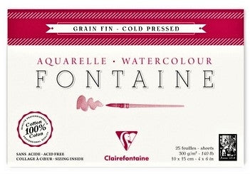 Bloc desen Fontaine Aquarelle