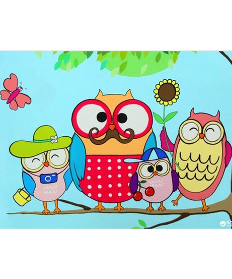 carton predesenat bufnite