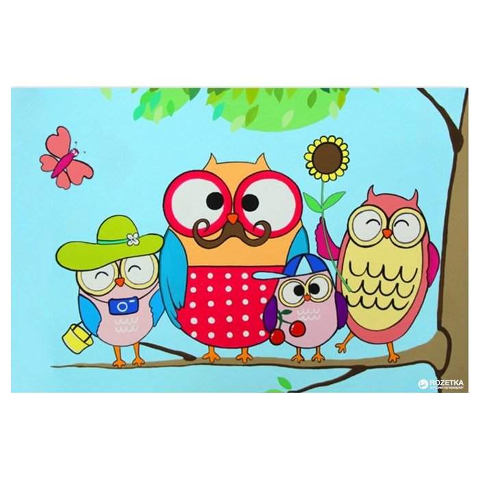 carton predesenat bufnite