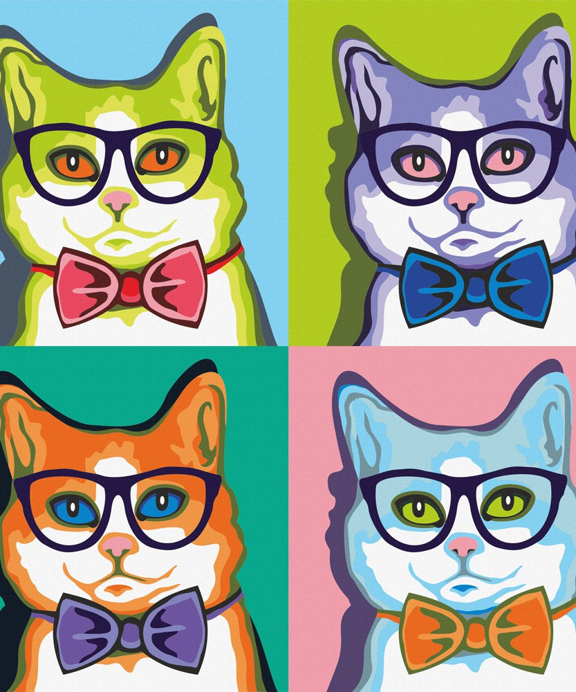 Acuarella - culori acrilice, accesorii papetarie, pensule, carioci si markere etc - Carton panzat predesenat Rosa Gallery 30x30cm Pop Art Cat din categoria , potrivit pentru uz profesional si hobby, disponibil online cu livrare rapida