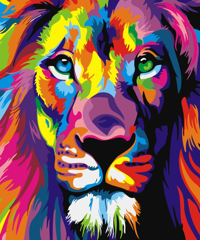 Set pictura pe numere - Rainbow Lion
