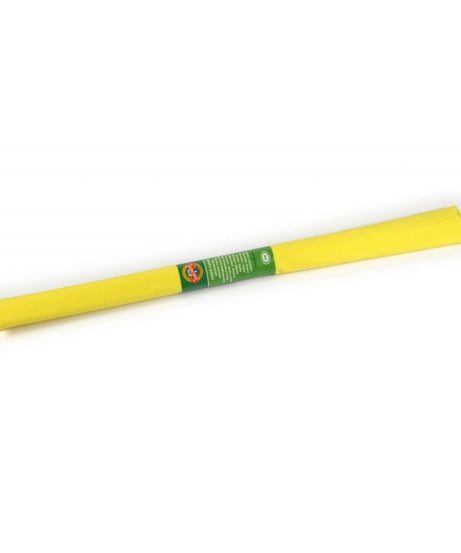 Hârtie creponată Koh-I-Noor galben K9755-09 – hârtie decorativă elastică și rezistentă, perfectă pentru proiecte DIY, flori din hârtie, ambalaje și decorațiuni handmade. Ideală pentru artă, școală și papetărie creativă. Hârtie creponată galbenă pentru hobby, craft și decor artistic.