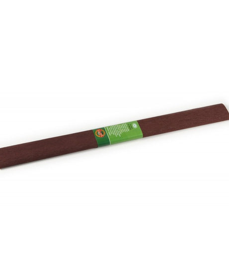 Hârtie creponată Koh-I-Noor maro închis K9755-23 – material decorativ de calitate, ideal pentru proiecte DIY, flori din hârtie, ambalaje și craft. Hârtie elastică și rezistentă, perfectă pentru școală, artă și activități creative. Hârtie creponată maro pentru decor handmade și papetărie creativă.