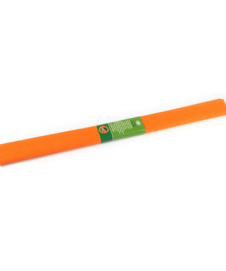 Hârtie creponată Koh-I-Noor portocaliu deschis K9755-11 – hârtie decorativă elastică, ideală pentru proiecte DIY, flori din hârtie, ambalaje și decorațiuni handmade. Material rezistent și colorat, perfect pentru artă, școală și papetărie creativă. Hârtie creponată portocalie deschisă pentru hobby și craft artistic.