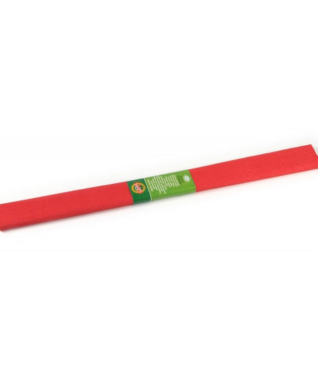 Hârtie creponată Koh-I-Noor roșu K9755-06 – hârtie decorativă elastică și rezistentă, ideală pentru proiecte DIY, flori din hârtie, ambalaje și decor handmade. Perfectă pentru artă, școală și papetărie creativă. Hârtie creponată roșie pentru hobby, craft, decorațiuni și proiecte artistice.