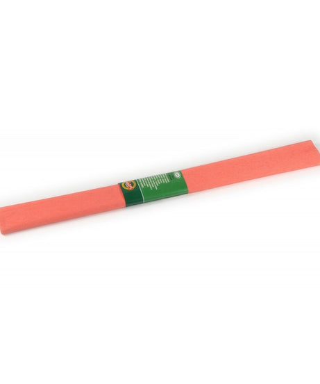 Hârtie creponată Koh-I-Noor roșu somon K9755-31 – hârtie decorativă elastică și rezistentă, ideală pentru proiecte DIY, flori din hârtie, ambalaje și decorațiuni handmade. Perfectă pentru artă, școală și papetărie creativă. Hârtie creponată somon-roșie pentru craft, hobby și decor artistic.