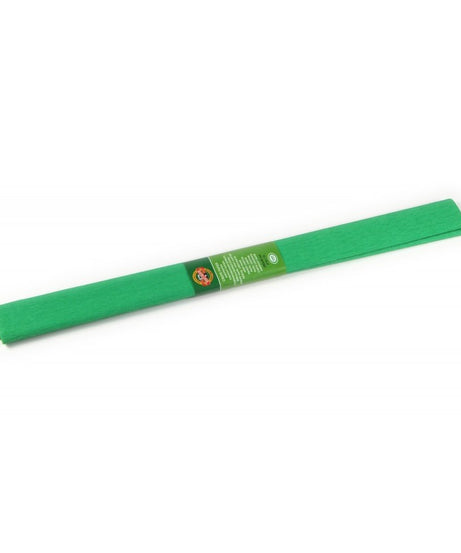 Hârtie creponată Koh-I-Noor verde K9755-18 – material decorativ ideal pentru proiecte DIY, flori din hârtie, ambalaje și decorațiuni handmade. Hârtie elastică, rezistentă și colorată uniform, perfectă pentru școală, artă și papetărie creativă. Hârtie creponată verde pentru craft și decor artistic.