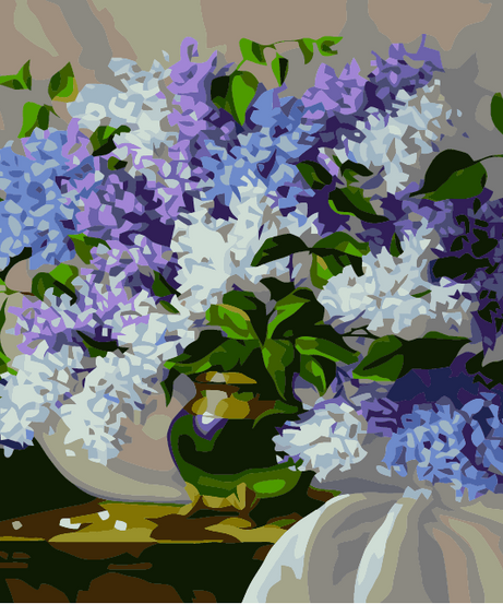 Pictura pe numere - Buchet de liliac
