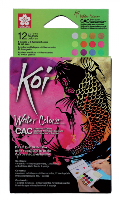 Set acuarele Koi Sketch Box Creative - 24 godete -  din categoria , potrivit pentru uz profesional si hobby, produs original disponibil din stoc