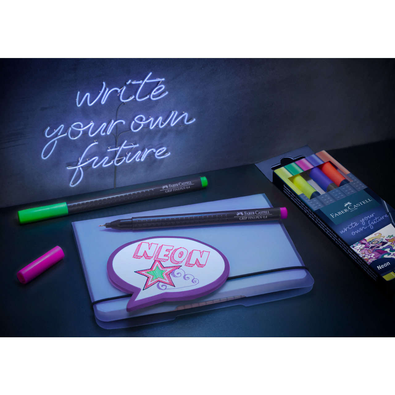 Liner 0.4 mm set 30 culori grip Faber-Castell