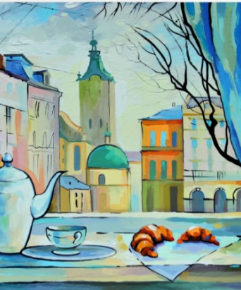 Acuarella - culori acrilice, accesorii papetarie, pensule, carioci si markere etc - Carton panzat predesenat Rosa Gallery 30x40cm "Lviv" din categoria , recomandat pentru desen si activitati creative, calitate premium pentru rezultate excelente
