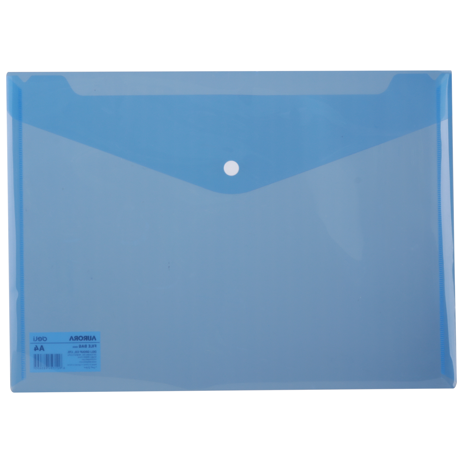 Mapa plastic tip plic cu buton A4 albastra Deli