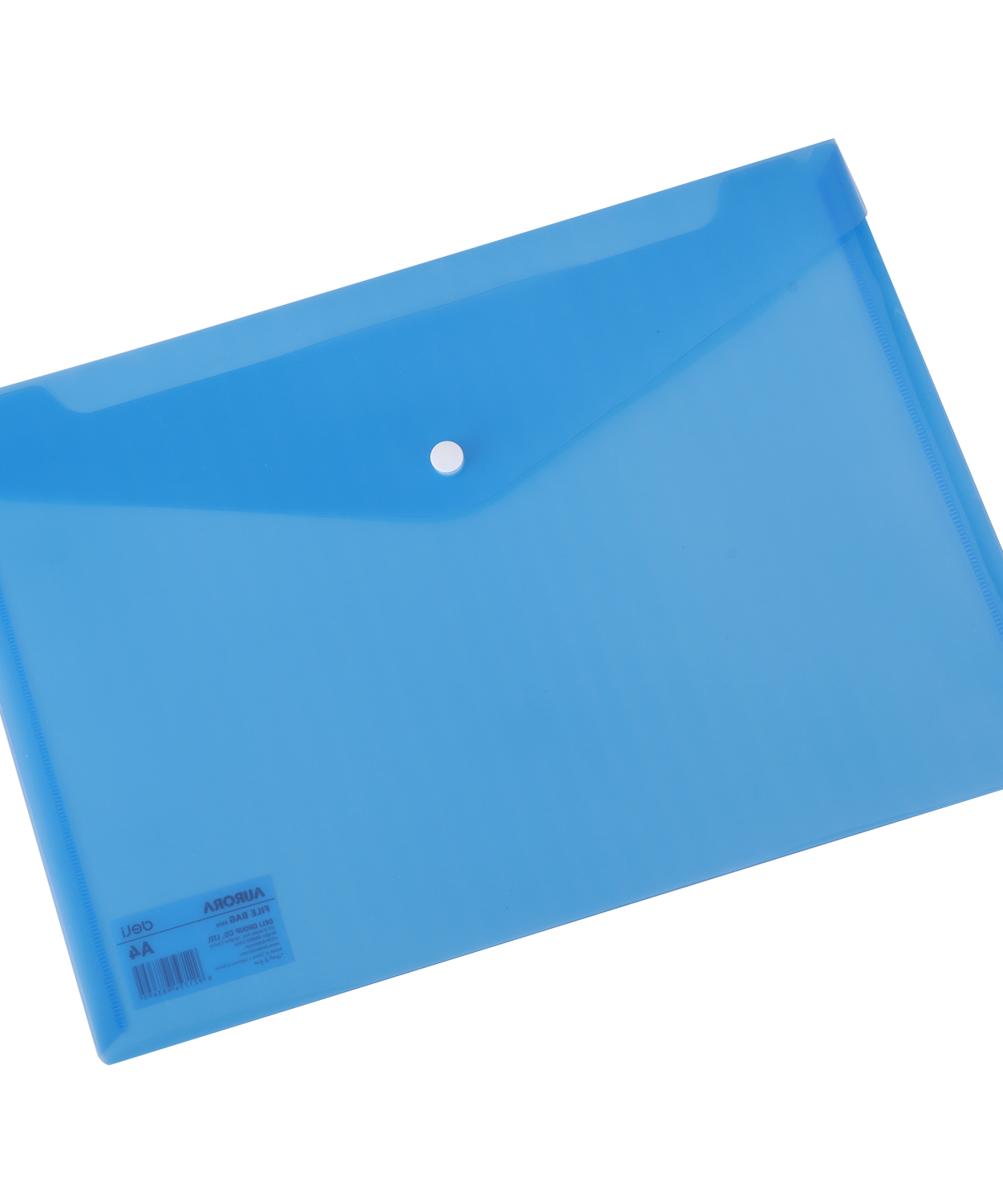 Mapa plastic tip plic cu buton A4 albastra Deli