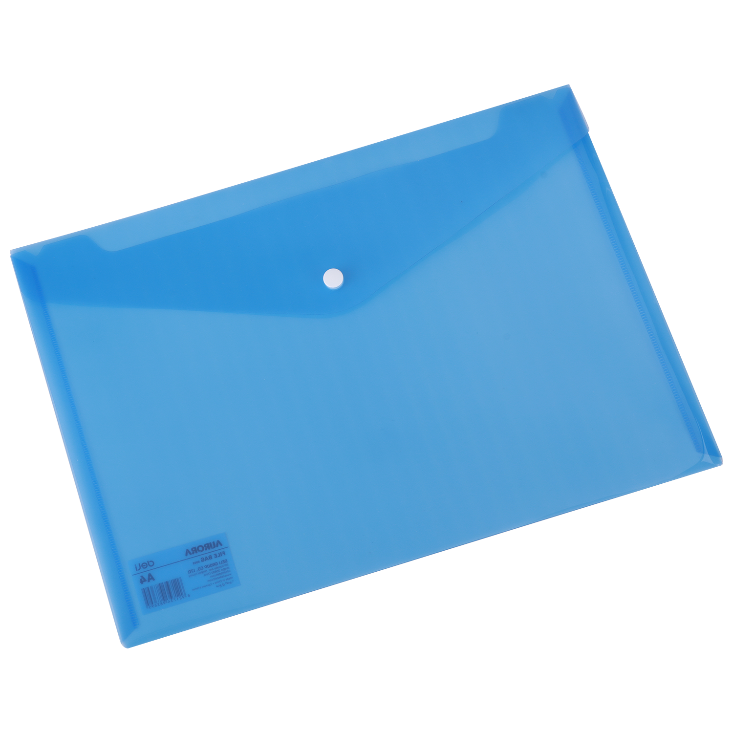 Mapa plastic tip plic cu buton A4 albastra Deli