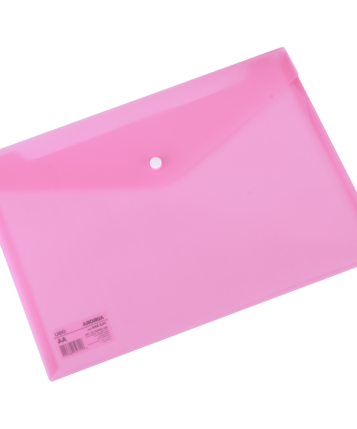 Mapa plastic tip plic cu buton A4 rosie Deli