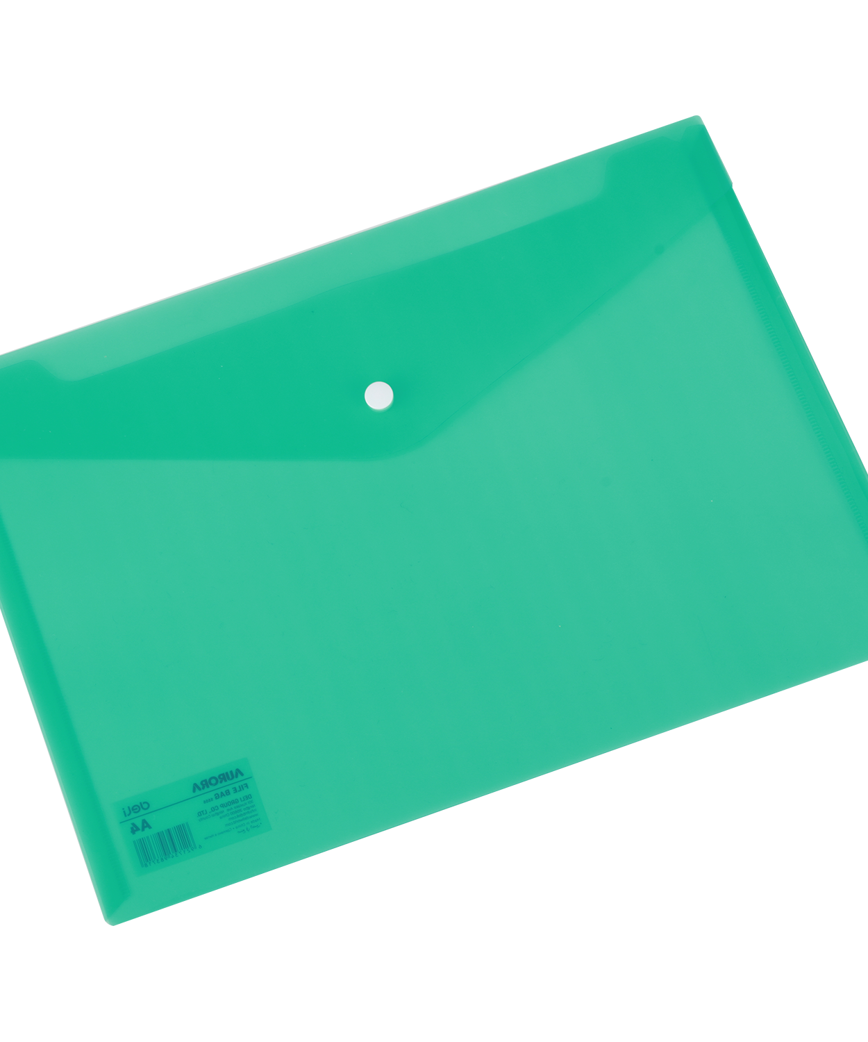 Mapa plastic tip plic cu buton A4 verde Deli