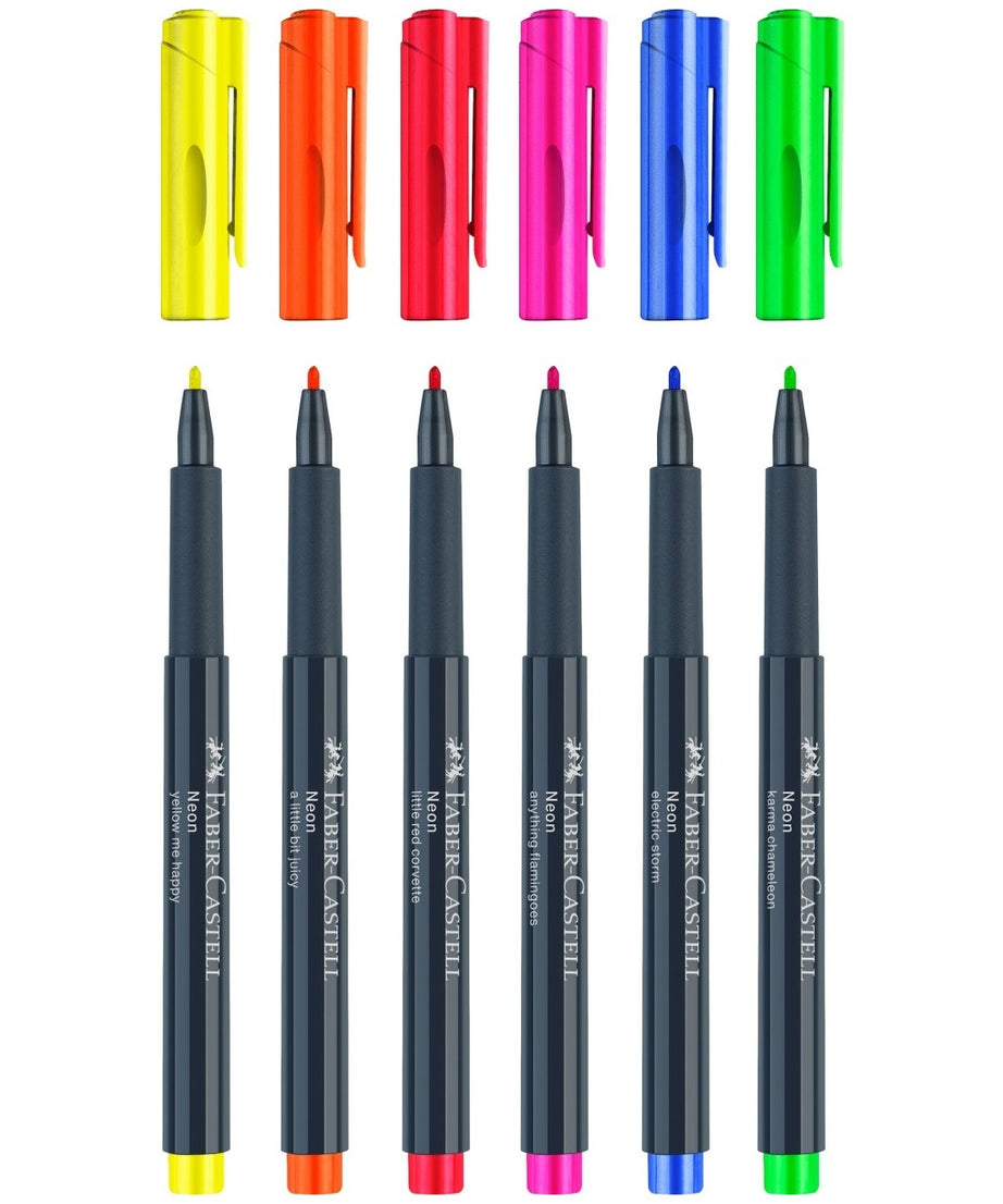 Marker creativ neon Faber-Castell