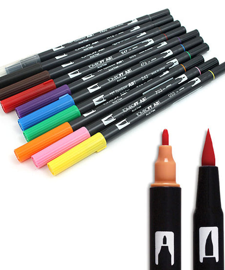 Acuarella - culori acrilice, accesorii papetarie, pensule, carioci si markere etc Marker acuarelabil Tombow Dual Brush - Orchid - Markere Tombow Dual Brush pe baza de apa din categoria Office Supplies > Office Instruments > Writing & Drawing Instruments > Markers & Highlighters > Markers, recomandat pentru desen si activitati creative, alegere inspirata pentru papetarie moderna