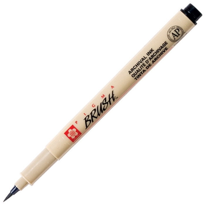 Marker cu varf tip pensula Pigma Brush - Black -  din categoria , recomandat pentru desen si activitati creative, disponibil online cu livrare rapida