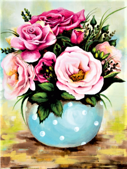 Acuarella - culori acrilice, accesorii papetarie, pensule, carioci si markere etc - Carton panzat predesenat Rosa Gallery 30x40cm Natura Moarta n.27 din categoria , util pentru elevi, studenti si profesori, disponibil online cu livrare rapida