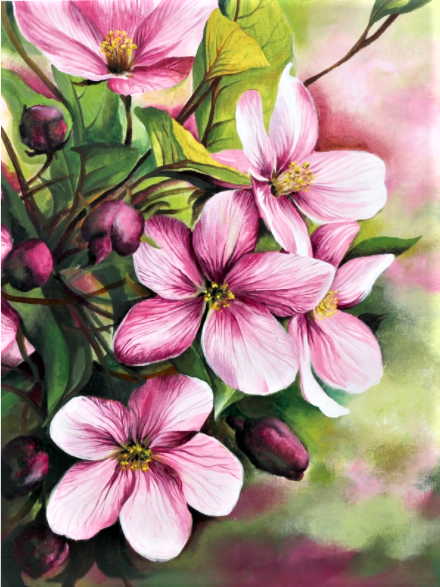 Acuarella - culori acrilice, accesorii papetarie, pensule, carioci si markere etc - Carton panzat predesenat Rosa Gallery 30x40cm Natura Moarta n.28 din categoria , recomandat pentru desen si activitati creative, alegere inspirata pentru papetarie moderna