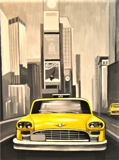 Carton panzat predesenat Rosa Gallery 30x40cm "New York"