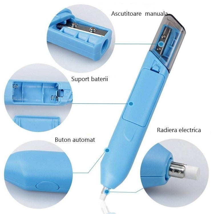 Radiera electrica+ascutitoare