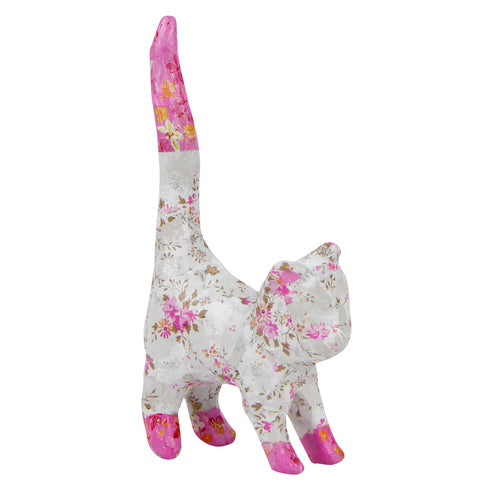 Figurina decorativa din carton - Pisica (coada lunga) 16.5cm Decopatch