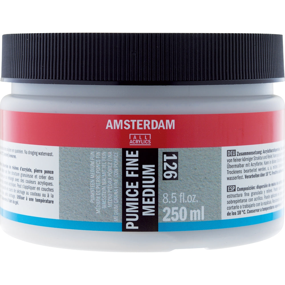 Acuarella - culori acrilice, accesorii papetarie, pensule, carioci si markere etc Amsterdam Pumice Medium Fine 126 - 250 ml. - Pasta acrilica cu piatra ponce Amsterdam Medium 126 din categoria Arts & Entertainment > Hobbies & Creative Arts > Arts & Crafts > Art & Crafting Materials > Craft Paint, Ink & Glaze > Paint Mediums, excelent pentru proiecte artistice si craft, calitate premium pentru rezultate excelente