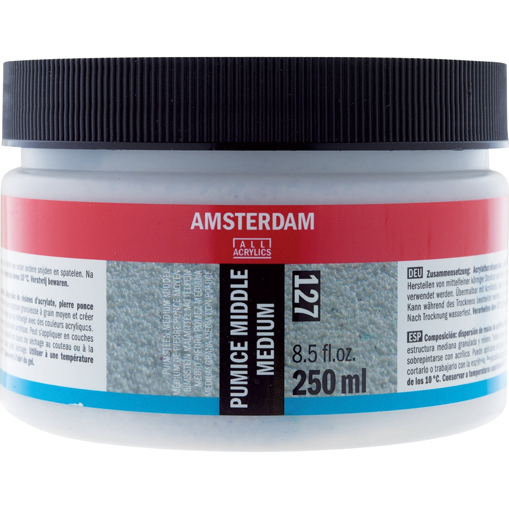 Acuarella - culori acrilice, accesorii papetarie, pensule, carioci si markere etc Amsterdam Pumice Middle Medium 127 - 250 ml. - Amsterdam Pumice Middle Medium 127 din categoria , excelent pentru proiecte artistice si craft, pret avantajos in magazin online