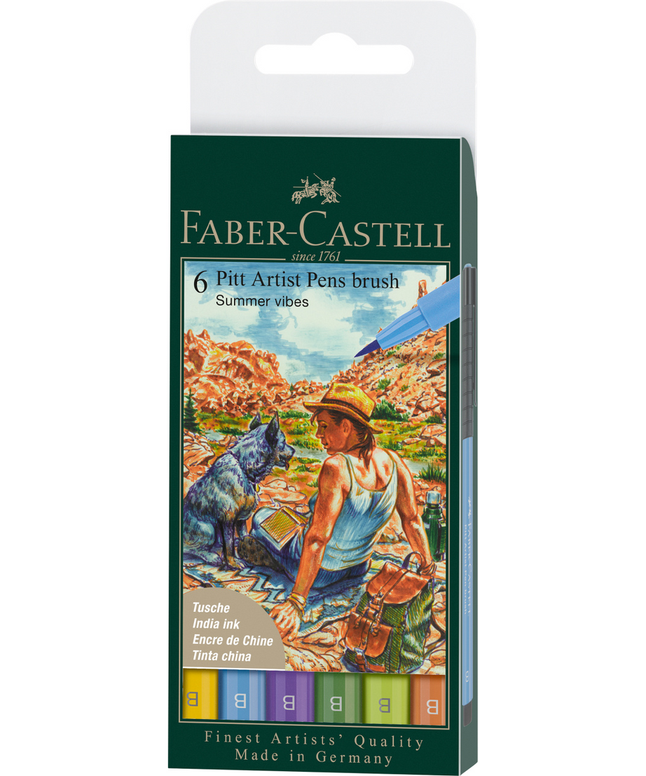 Pitt artist pen set 6 culori vara 2022 Faber-Castell