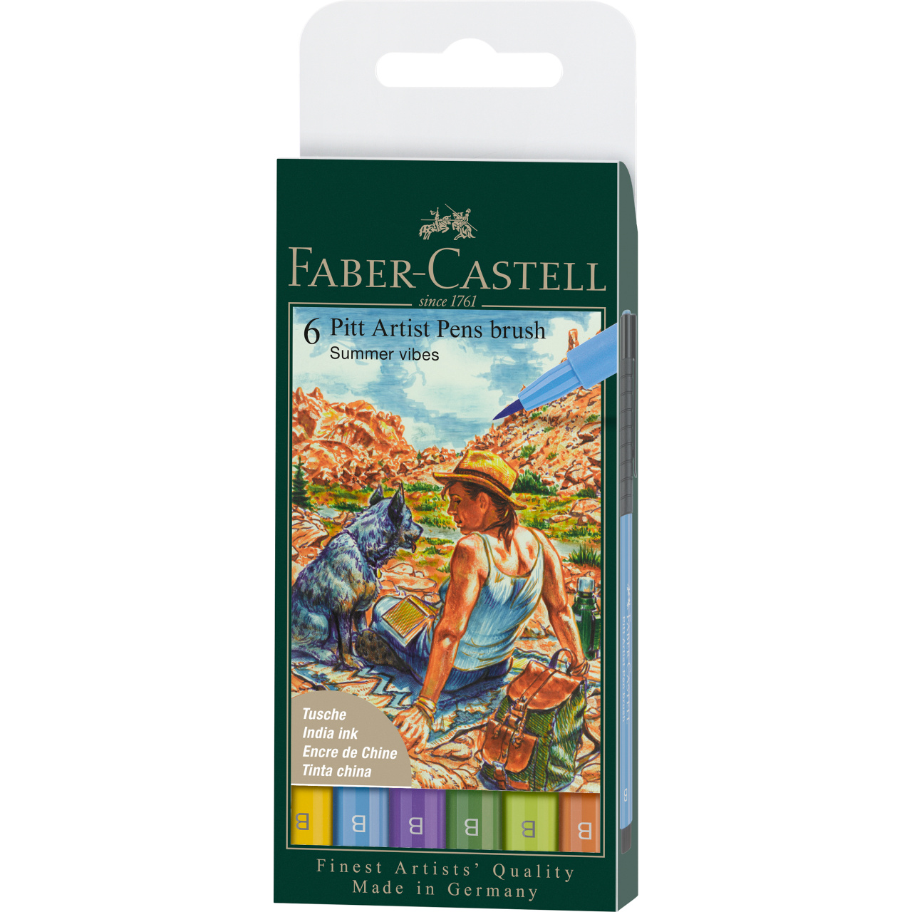 Pitt artist pen set 6 culori vara 2022 Faber-Castell