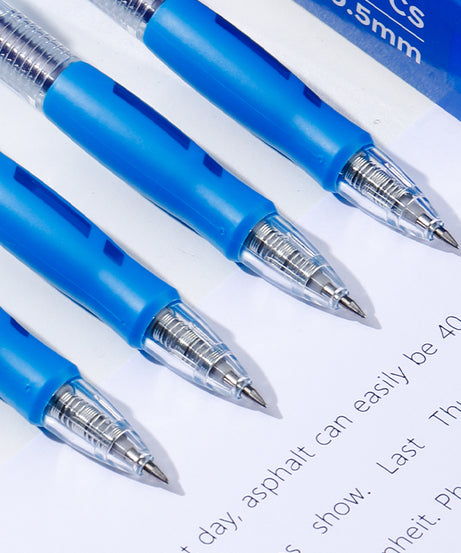 Pix cu gel Deli ARrix 0.5 mm albastru, cu mecanism retractabil – instrument de scris cu cerneală fină, ideal pentru birou, școală și utilizare zilnică. Oferă o scriere lină, curată și confortabilă. Pix gel albastru profesional Deli pentru papetărie și birou.