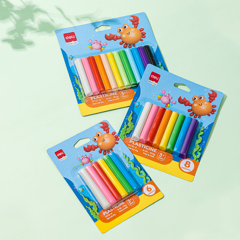 Plastilina set cu 12 culori 160g Deli