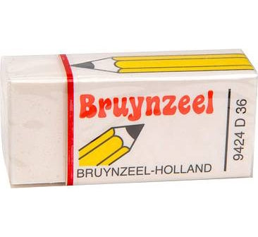 Acuarella - culori acrilice, accesorii papetarie, pensule, carioci si markere etc - Radiera medium Bruynzeel D36 din categoria Office Supplies > General Office Supplies > Erasers > Standard Erasers, perfect pentru birou si organizare eficienta, alegere inspirata pentru papetarie moderna