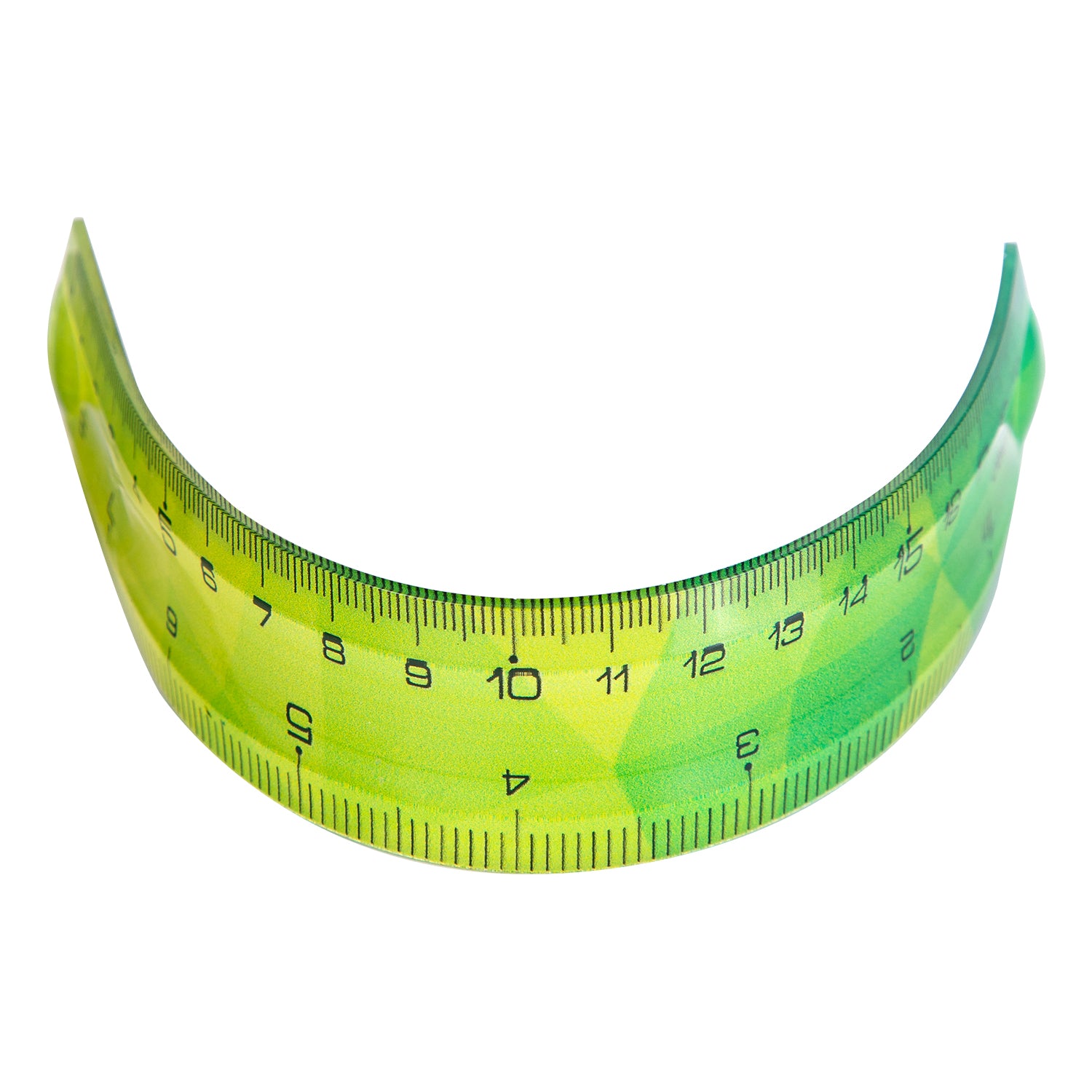 Riglă Plastic Deli Flexibilă – 20 cm, Graduație Duală