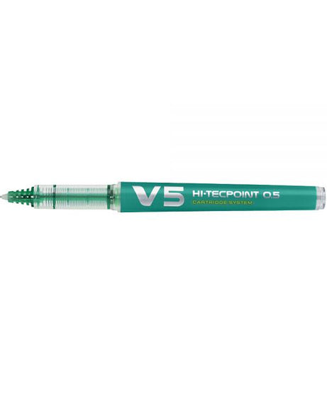 Roller V5 Hi-Tecpoint 0.5 mm verde reincarcabil Pilot