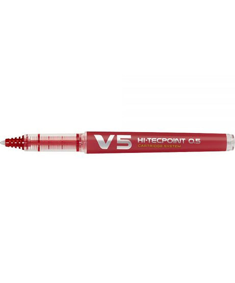 Roller V5 Hi-Tecpoint 0.5 mm rosu reincarcabil Pilot